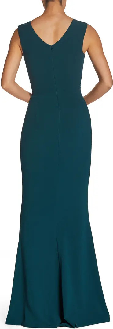 Dress the Population Sandra Plunge Crepe Trumpet Gown | Nordstrom | Nordstrom