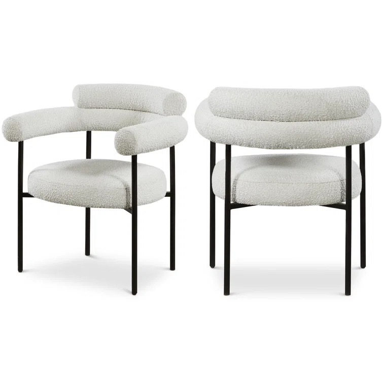 Boucle Upholstered Arm Chair (Set of 2) | Wayfair North America