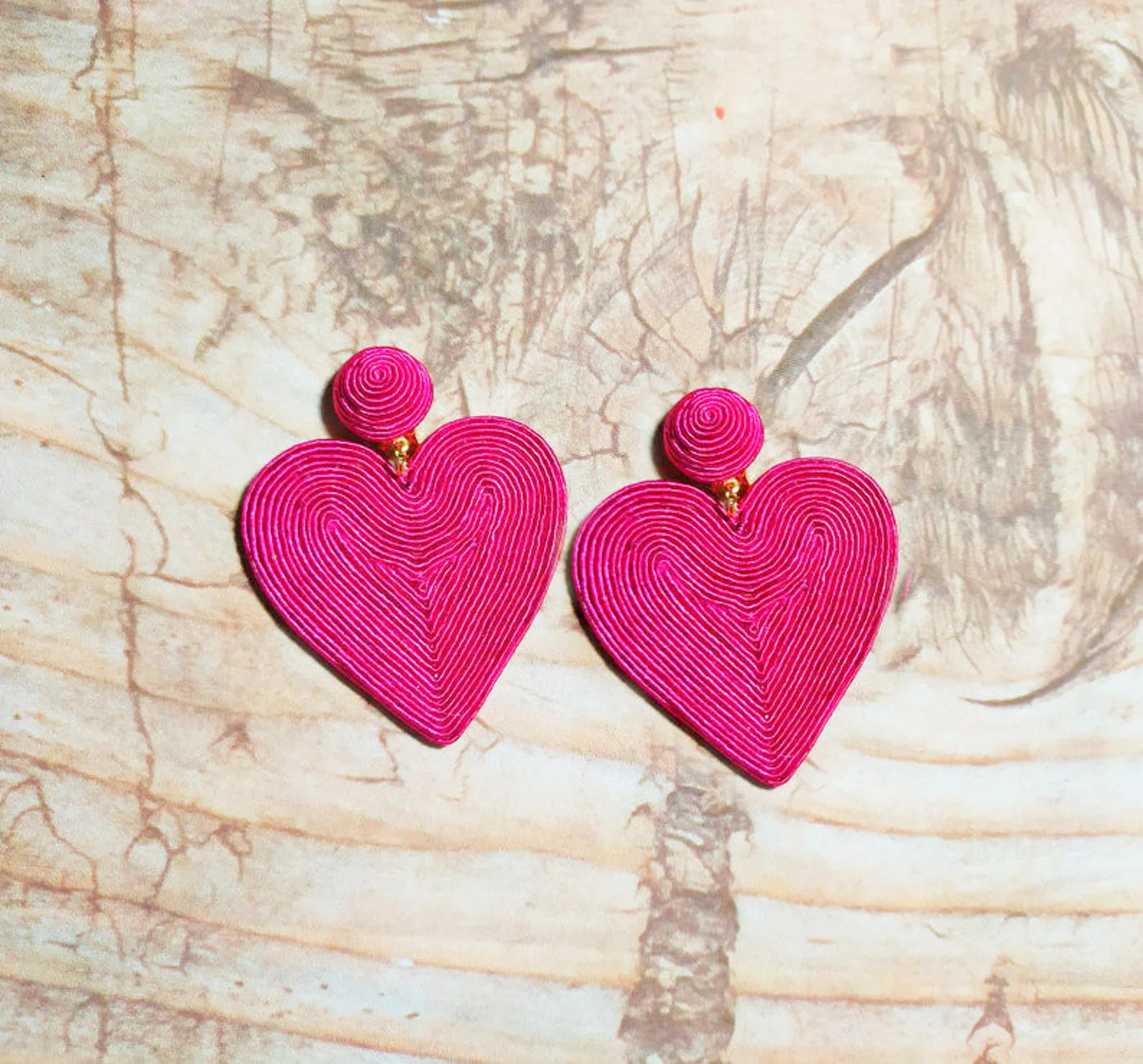 Cora Multicolor heart Les bon bons style/New trend 2018/Bonbons earrings/beaded heart earrings | Etsy (US)