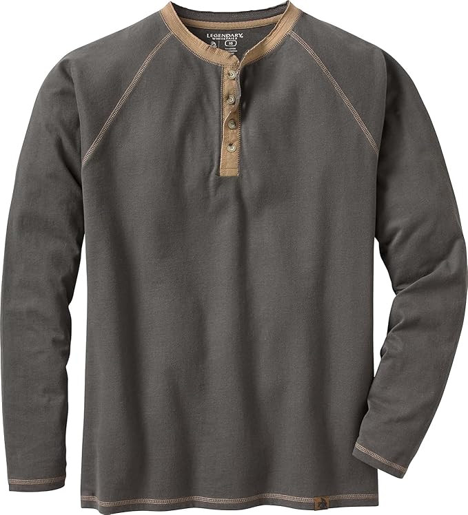 Legendary Whitetails Men's Long Sleeve Henley Shirt Button Up Casual Fit 100% Cotton | Amazon (US)