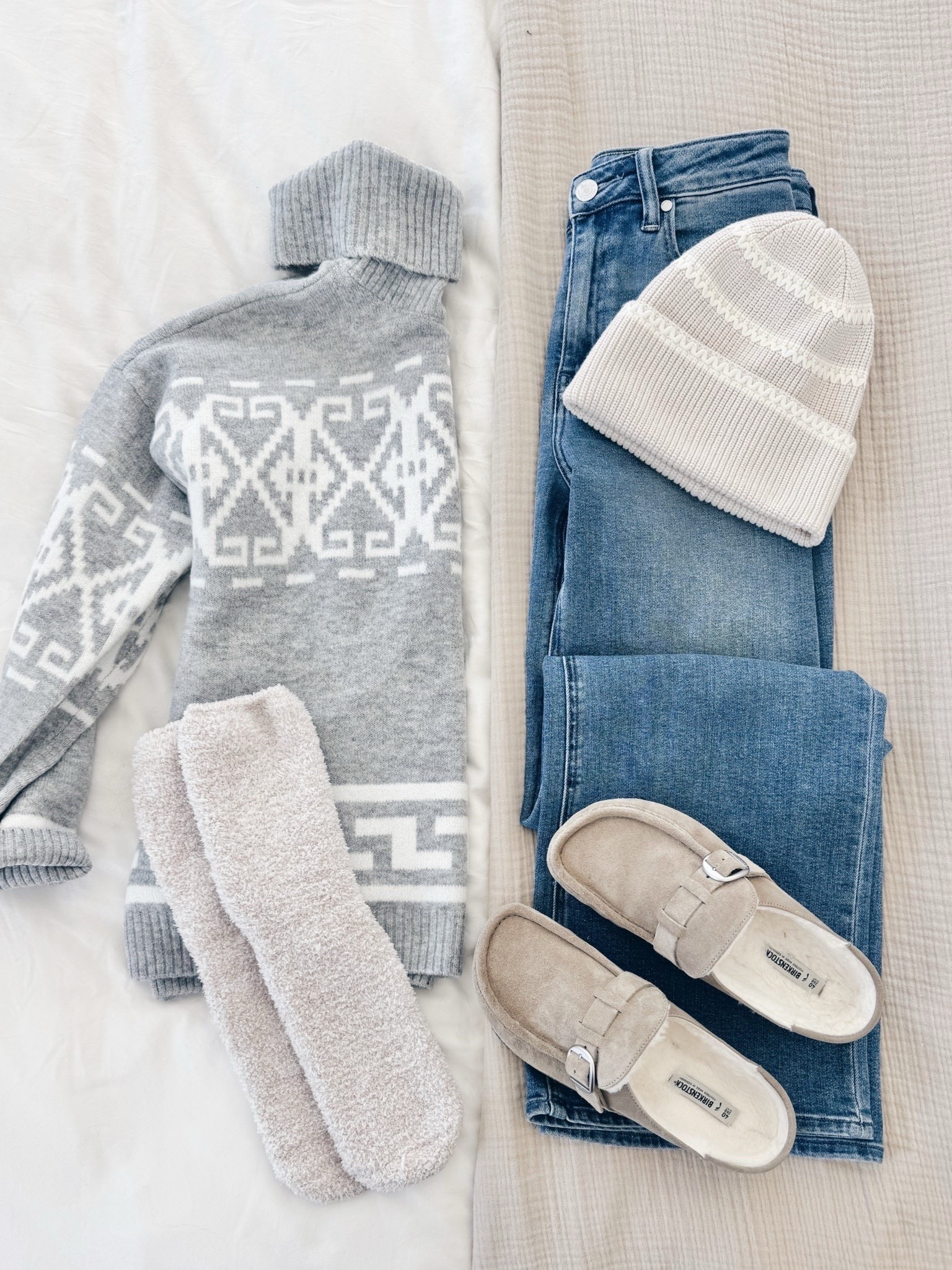 Snow style!  This sweater is on sale. I have size small. Shoes true to size.  Jeans true to size but run a little short imo.   

#LTKFindsUnder50 #LTKSaleAlert #LTKSeasonal