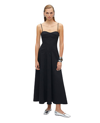 Women's Corset Detailed Midi Dress | Macy's
