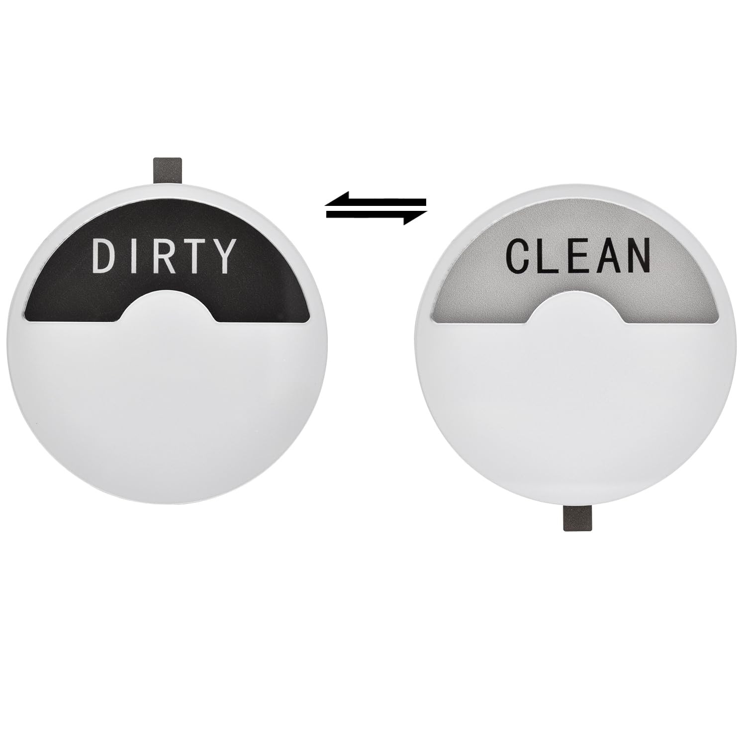 Kichwit Dishwasher Sign Clean Dirty Dishwasher Magnet, Works on All Dishwashers, 3.5", Silver | Amazon (US)