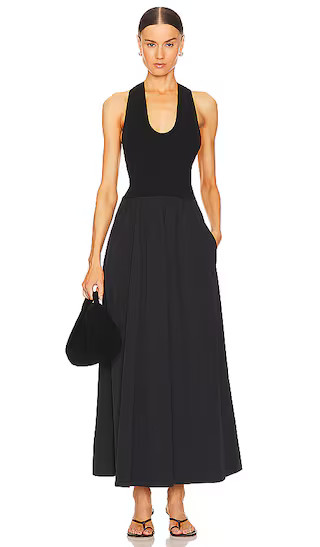 Plunge Neck Dress in Black | Revolve Clothing (Global)