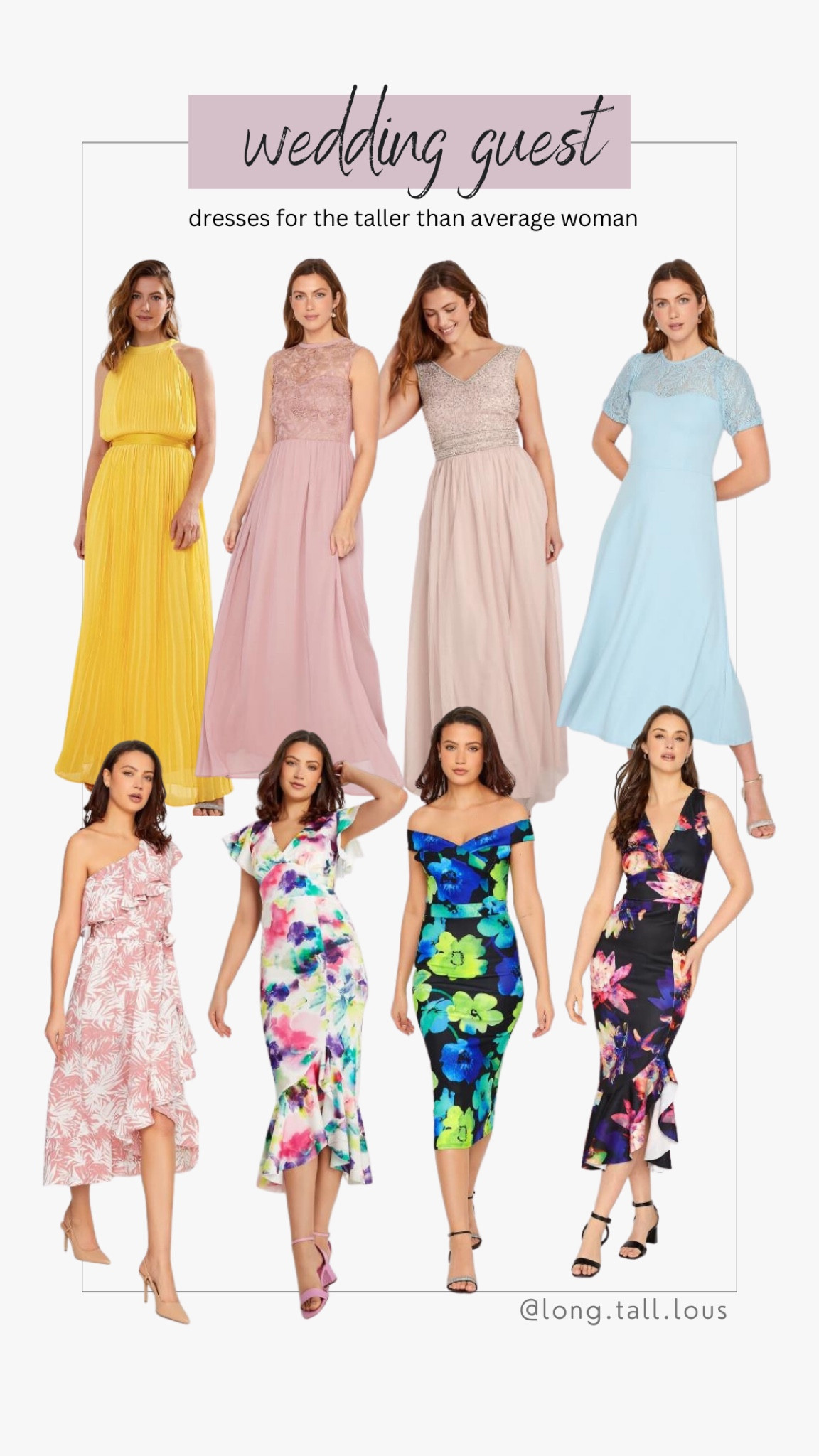 Wedding Guest Dresses for Tall Ladies