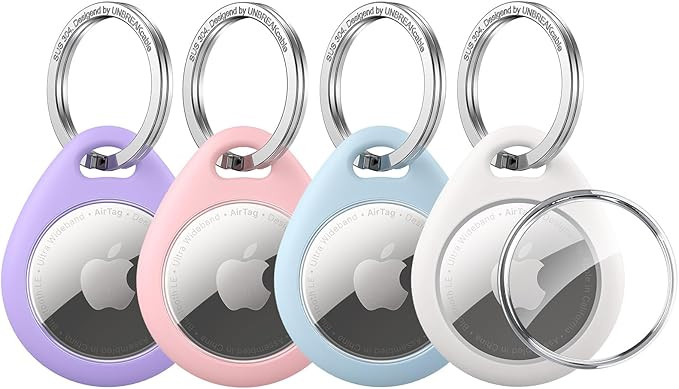 UNBREAKcable 4 Pack Macaron Colored for Apple AirTag Holder [Hold Air Tag Securely] [Easy to Inst... | Amazon (US)