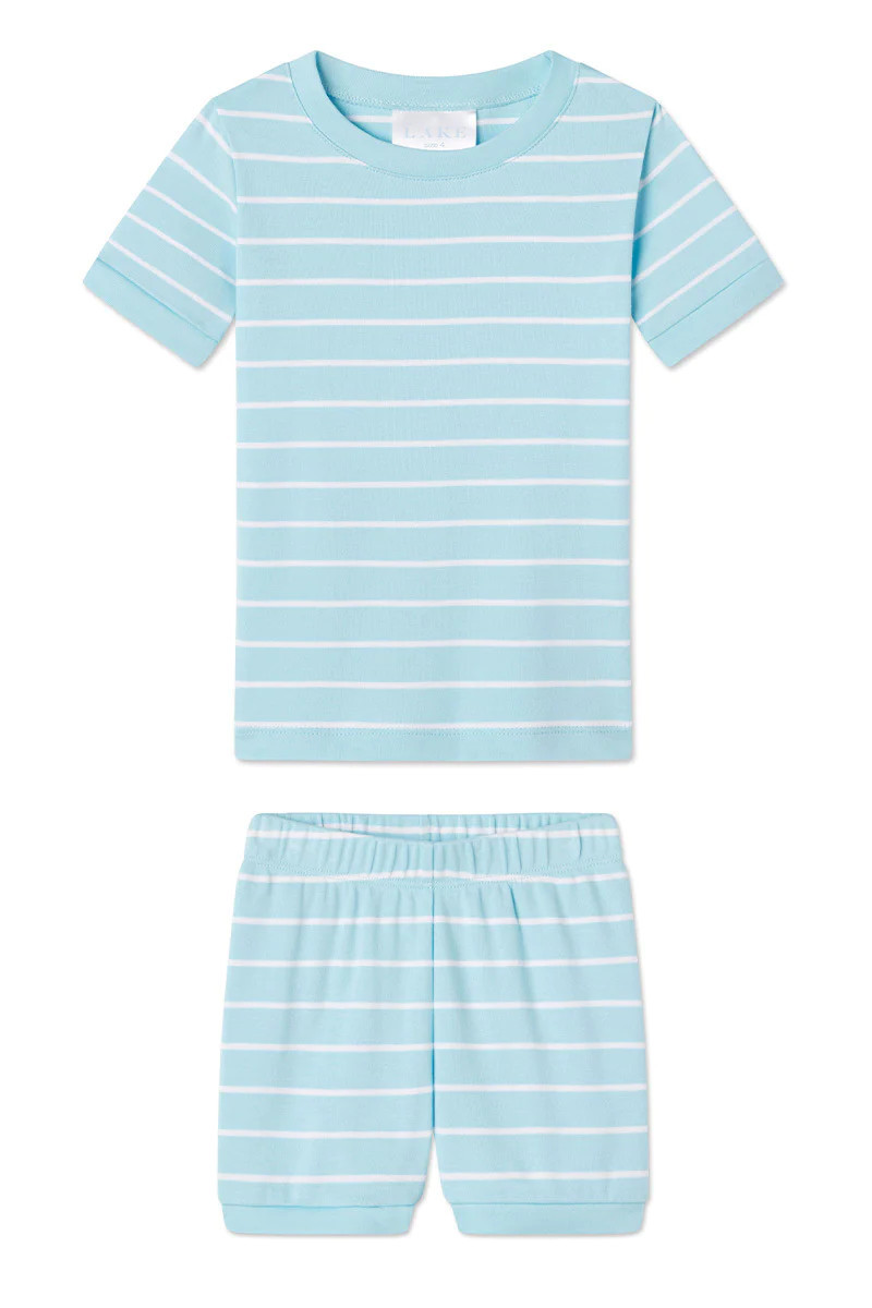 Kids Shorts Set in Reef Blue | Lake Pajamas