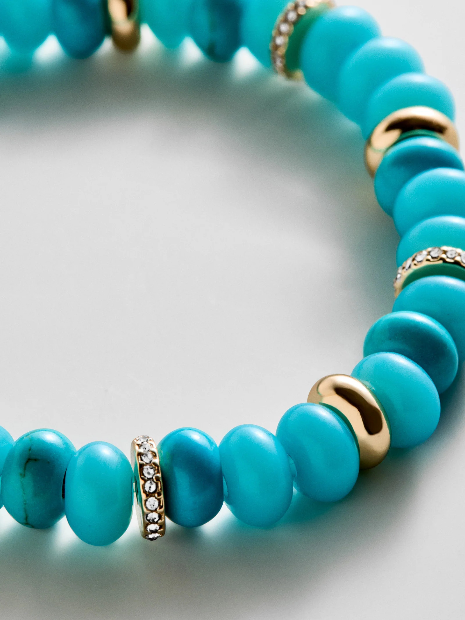 Kelly Semi-Precious Beaded Bracelet - Turquoise | BaubleBar