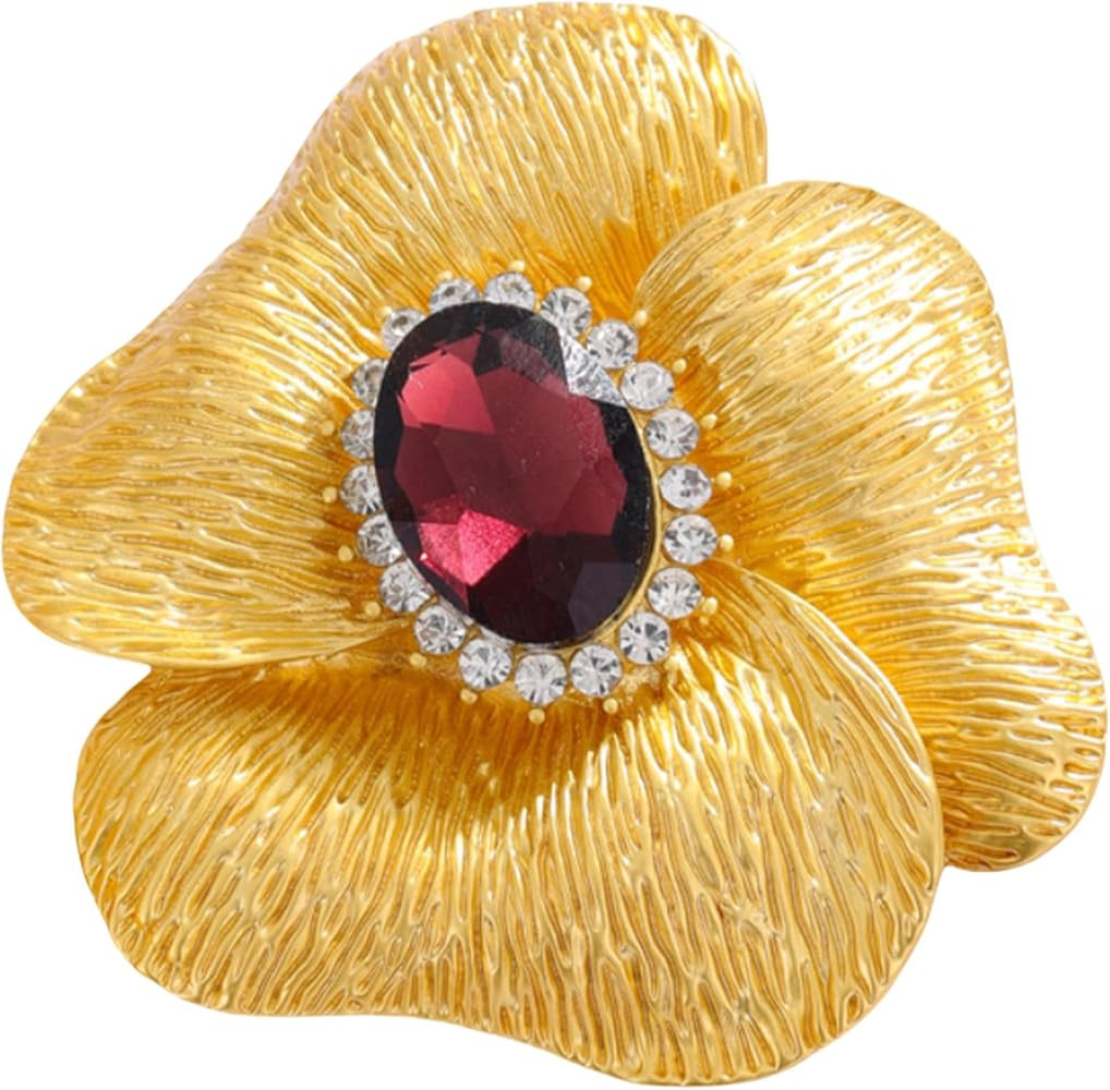 FAIRYGATE Gold Pin for Dress Brooch Crystal Pins Badge Enamel Lapel Brooches for Women Jewelry De... | Amazon (UK)