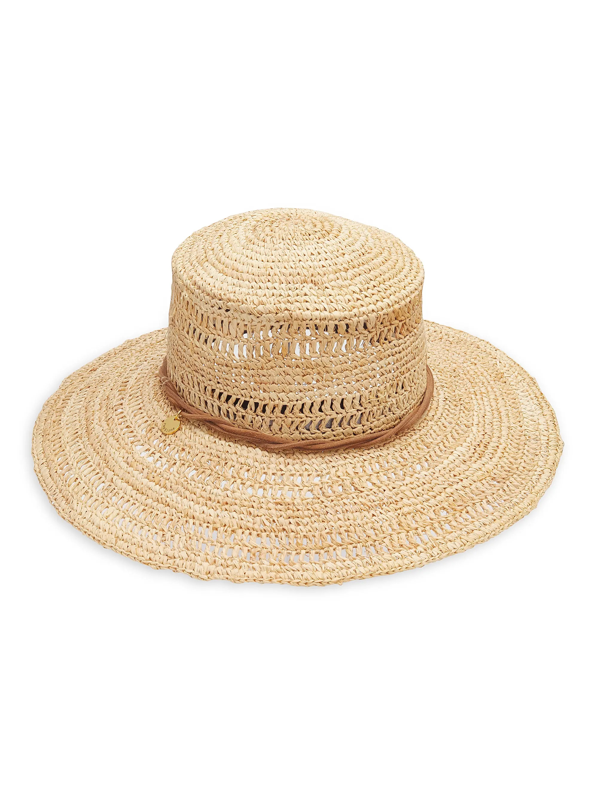 rag & bone Crocheted Raffia Boater Hat | Saks Fifth Avenue | Saks Fifth Avenue
