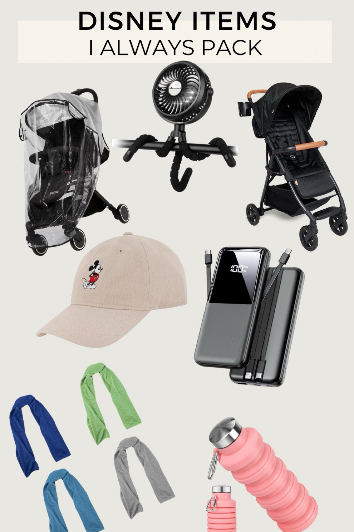 These are the items I am always so happy I brought to Disneyland! A great travel stroller, stroller rain cover, fan, portable charger, travel water bottle, and neck cooling rags! #disney #disneyland #disneywithkids

#LTKTravel #LTKKids #LTKFamily