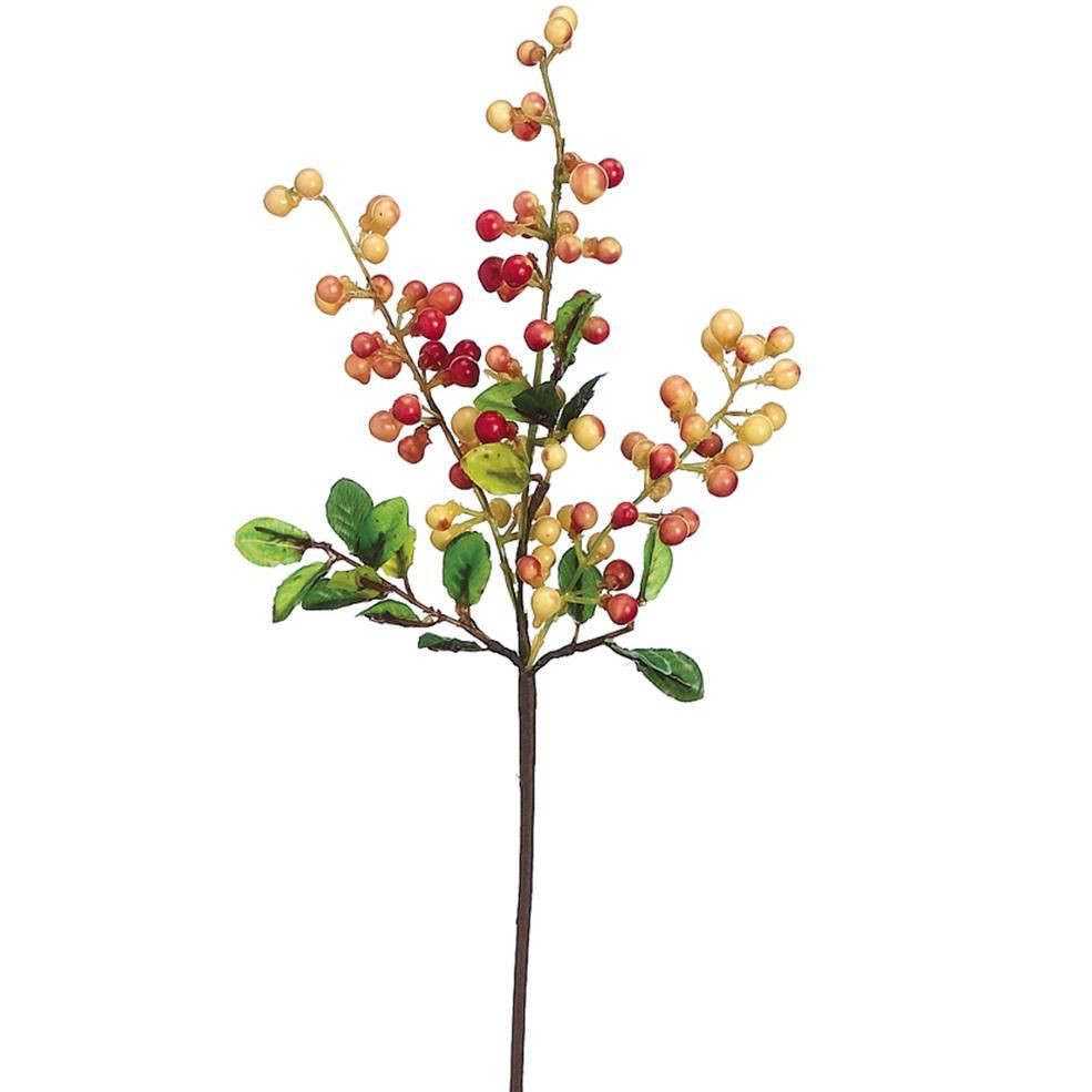Allstate Floral 21" Yellow and Red Spring Berry Artificial Decorative Spray | Target