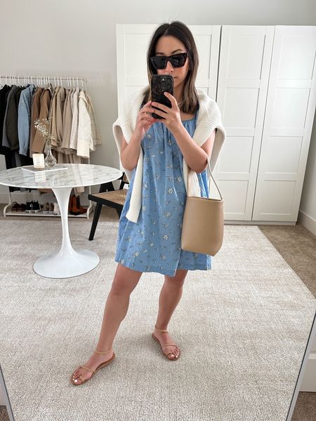 Doen dress. They’re shorter dresses are petite-friendly in length. These are just so comfy and easy to wear. 

Doen dress xxs
Jcrew cardigan xxs
Ancient Greek sandals 35
The Row tote small
Celine sunglasses 

Sandals, dresses, summer dress, vacation dress, summer outfit 



#LTKSeasonal #LTKitbag #LTKshoecrush