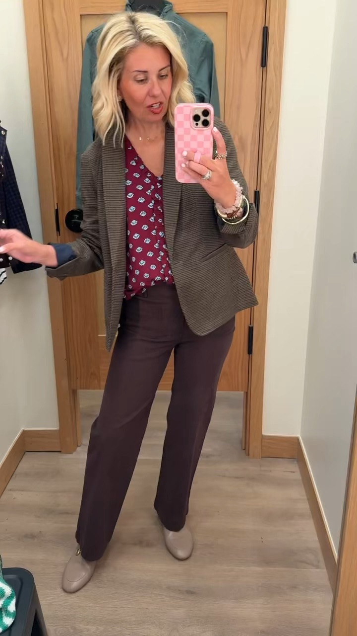 Blazers are everywhere this season and I’m here for it! 
Sizing:
Sweaters - 4 
Collared Dress - 2 
Midi Dress - 0
Pants & Jeans - 26P
Blazer - 2 
Green Jacket - small
Plaid Jacket - xs

#LTKdayinmylife #LTKmomlife #LTKOver40