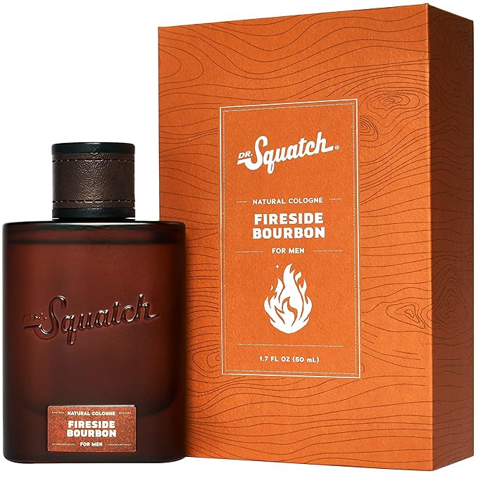 Dr. Squatch Fireside Bourbon Cologne - Natural cedarwood, clove, and patchouli fragrance inspired... | Amazon (US)