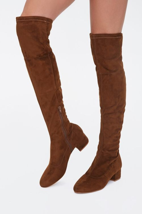 Faux Suede Over-the-Knee Boots | Forever 21 (US)
