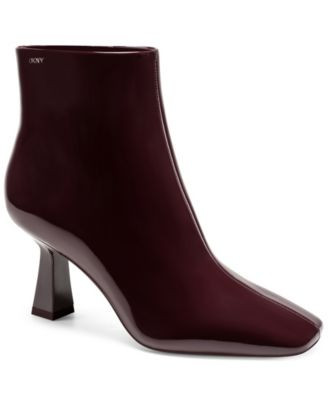 Dkny Women's Ardenn Heeled Dress Booties - Black Patent | Macy's