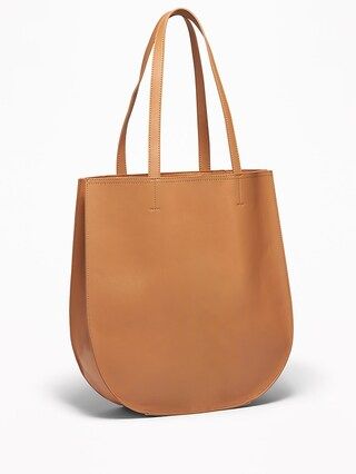 Faux-Leather Half-Moon Tote for Women | Old Navy US