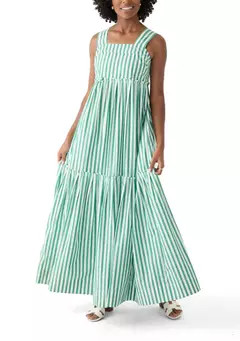 Women's Sleeveless Striped Tiered Maxi Dress | Belk