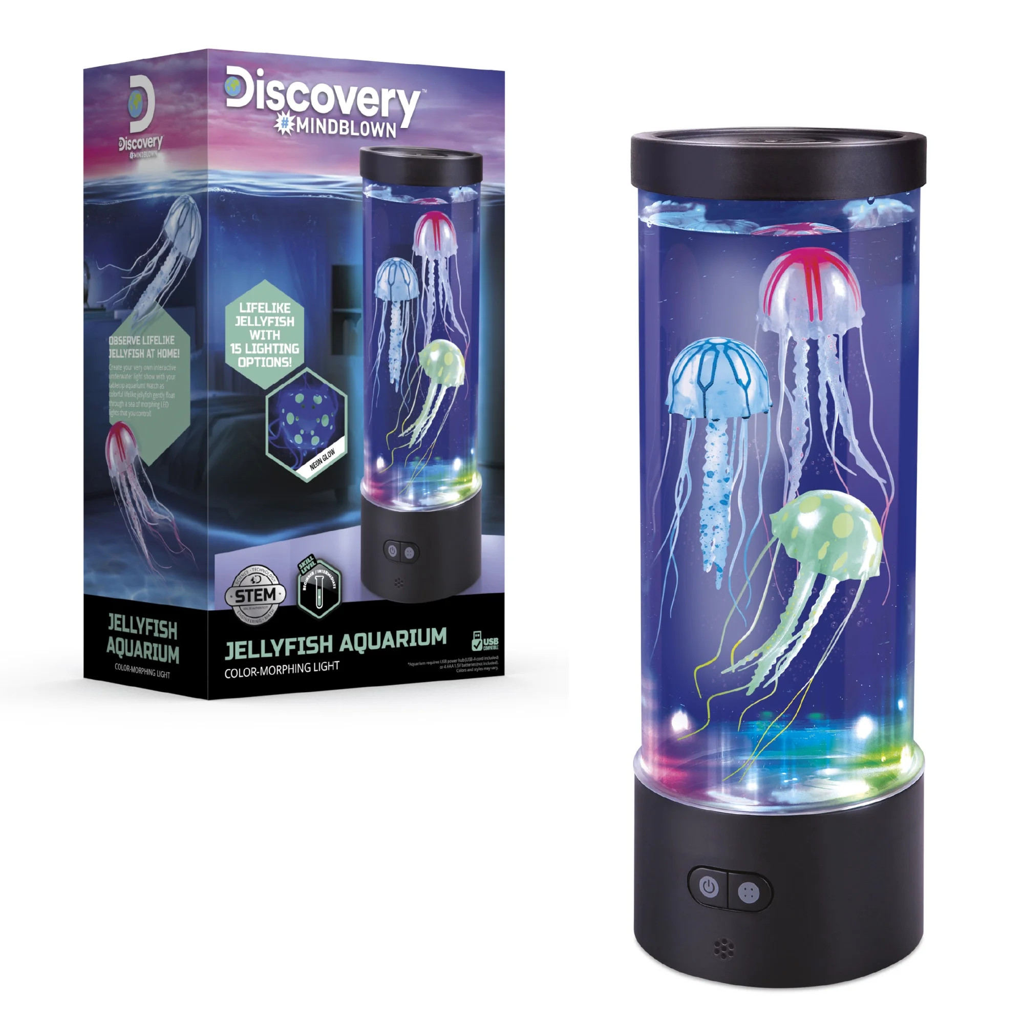 Discovery #Mindblown Jellyfish Aquarium Color-Morphing Lamp for Children & Elementary School | Walmart (US)