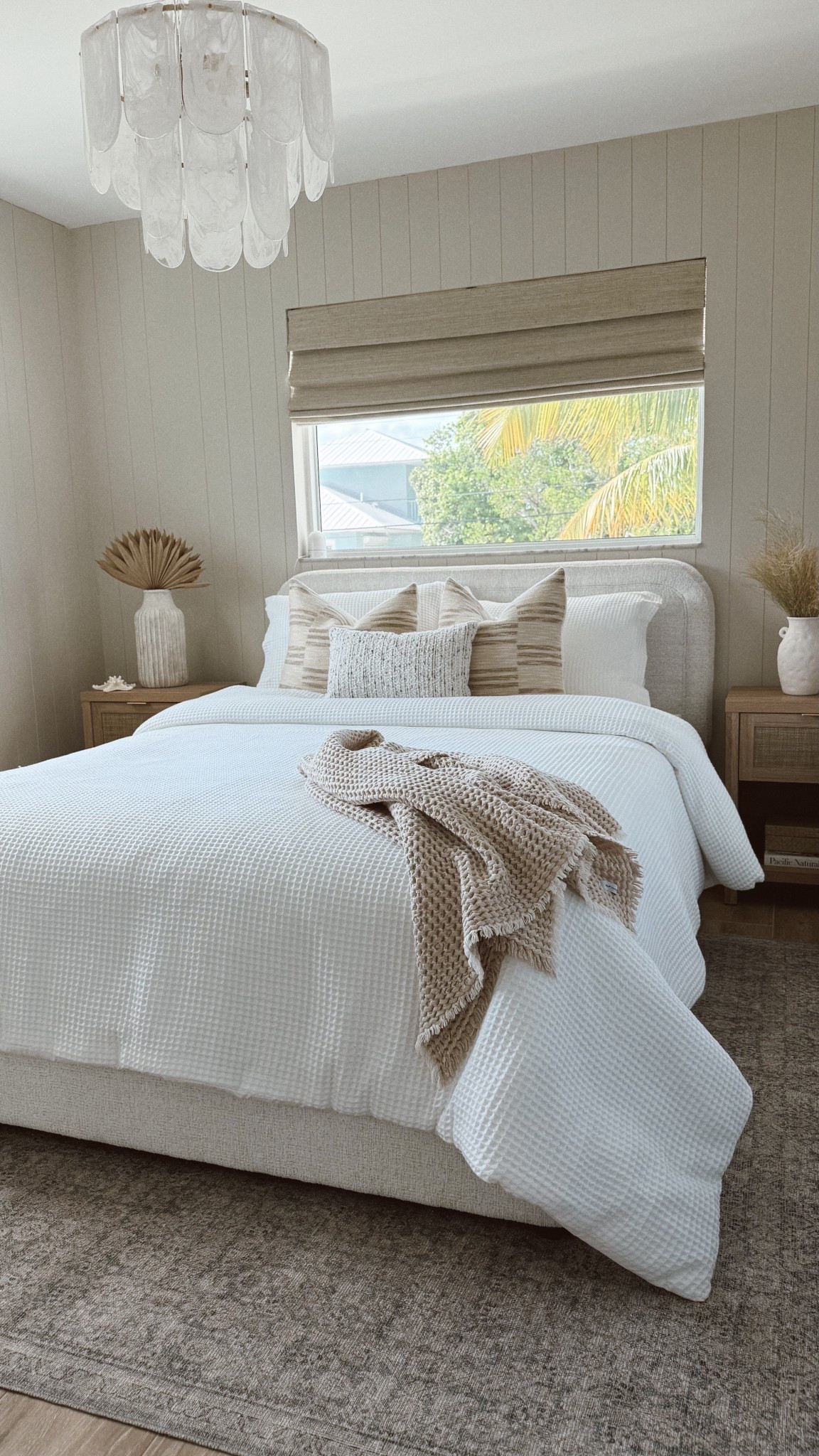 Beach house Guest bedroom links 🐚 

#bed #bouclebed #walmartbed #walmarthome #bedroom #bedroomdecor #beachhouse #guestbedroom #bedding #wafflecomforter #comforterset #bhg #wayfair #throwpillows #chandelier #windowblinds #romanshades #bambooshades #coastal 

#LTKFindsUnder100 #LTKSeasonal #LTKHome