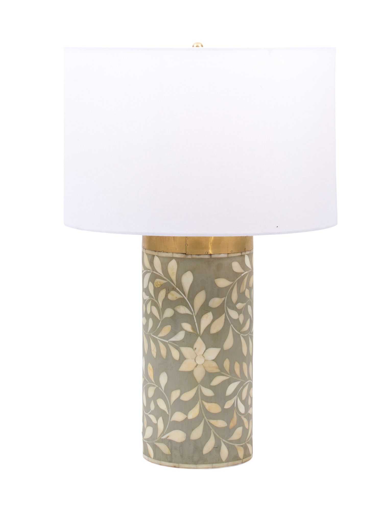 Floral Bone Inlay Table Lamp | The Global Decor Shop | Marshalls | Marshalls