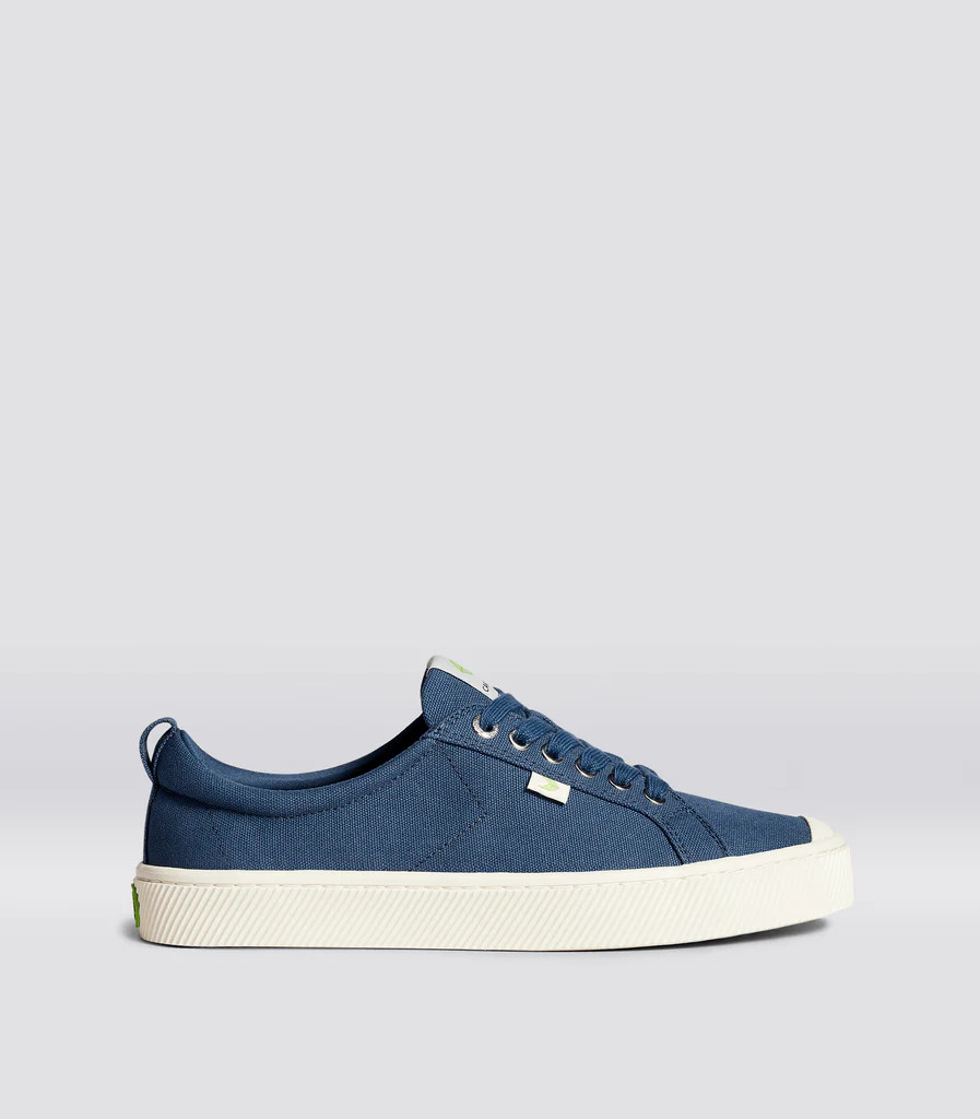 OCA Low Shadow Blue Canvas Sneaker Women | Cariuma