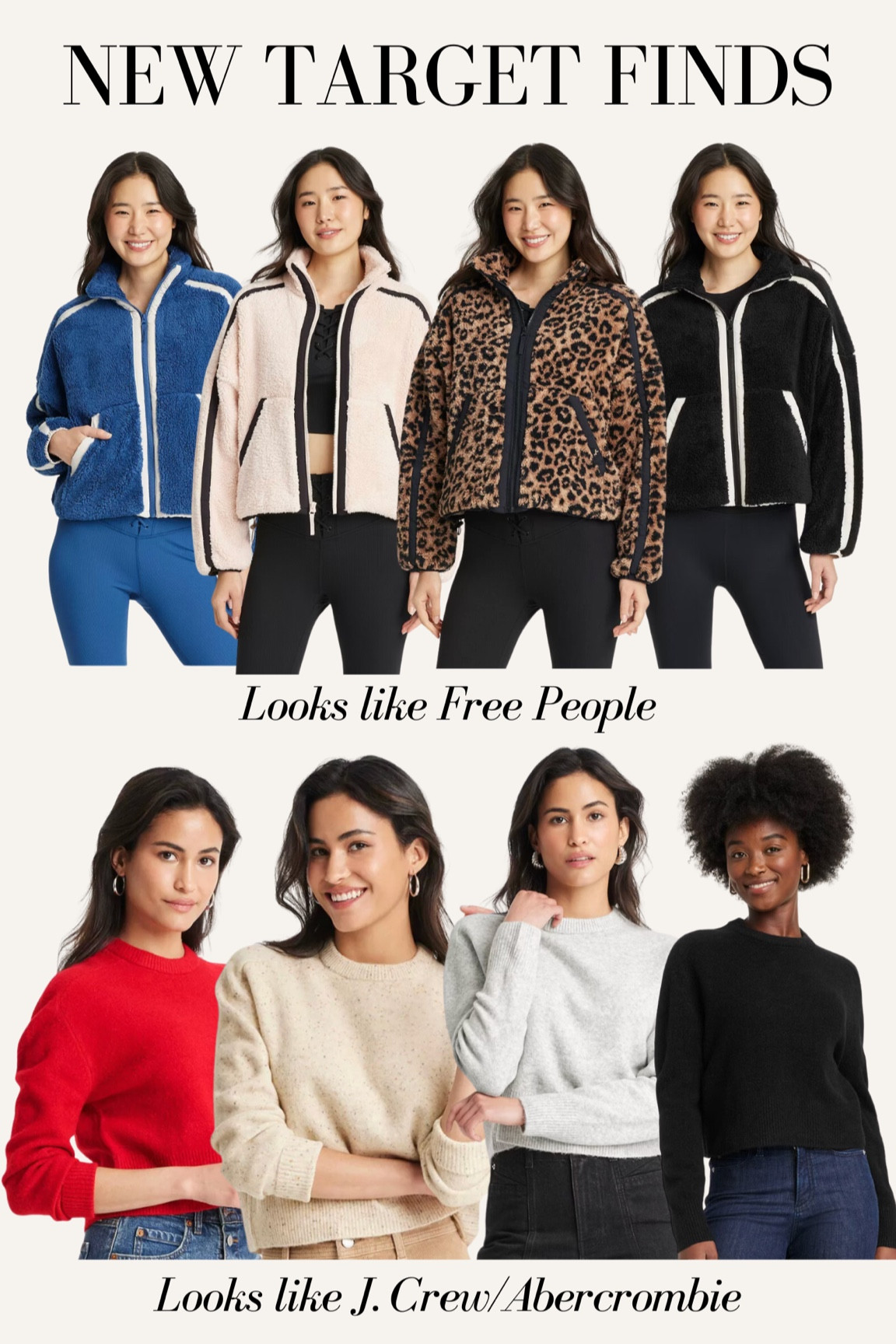 New target finds!! Fleece zip up, pullover sweater, free people similar, j crew similar, Abercrombie similar, fall sweater, fall style 

#LTKSeasonal #LTKFindsUnder50 #LTKStyleTip