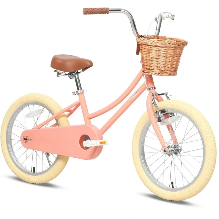 Glerc 18 Inch Kids Girls Bike for 5 6 7 8 Years Old Little Girls Retro Vintage Style Bicycles wit... | Walmart (US)