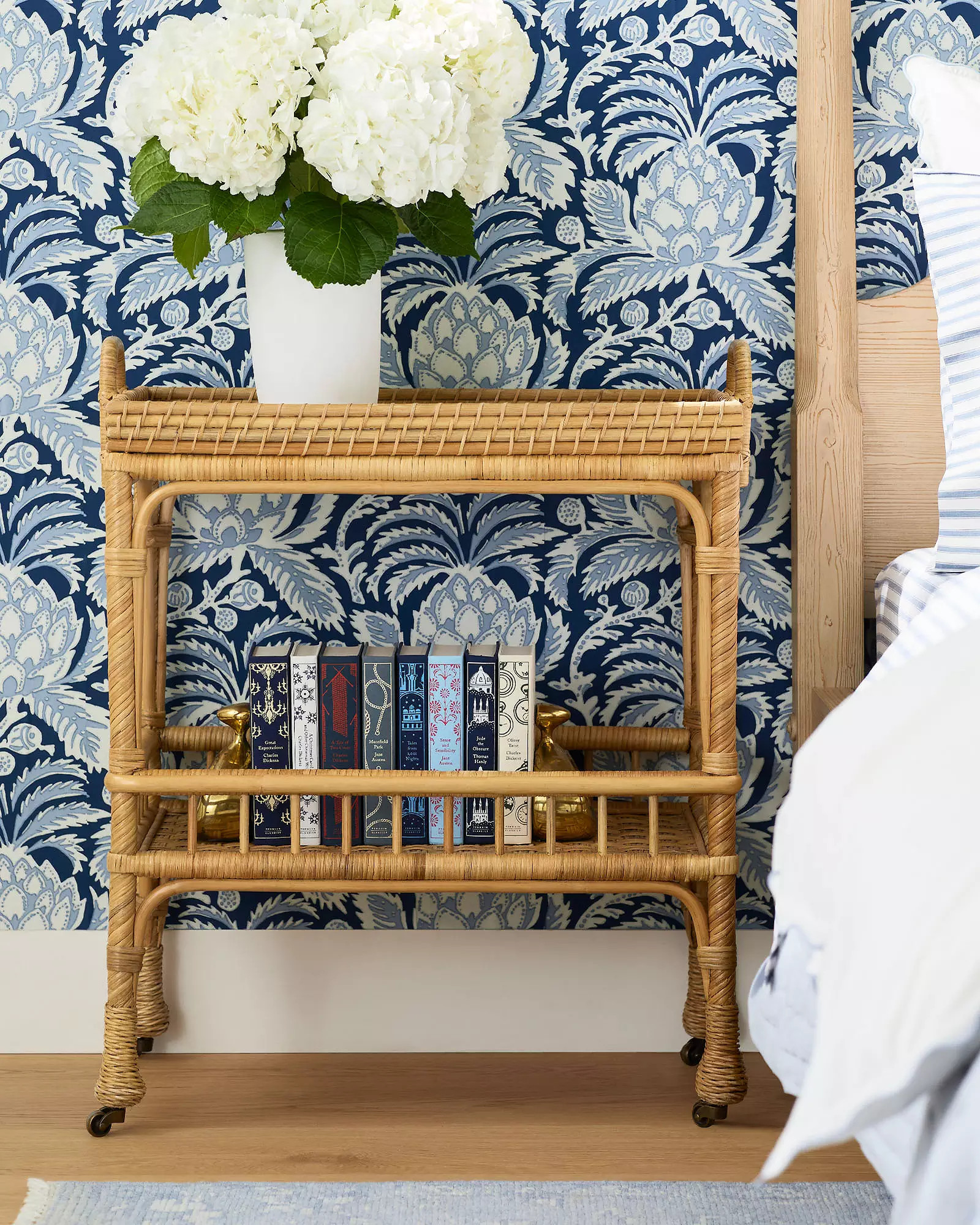 South Seas Rattan Side Cart | Serena and Lily