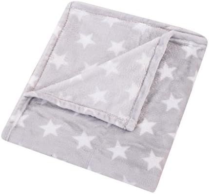 HYSEAS Flannel Fleece Star Throw Blanket Grey - Soft Plush Cozy Fuzzy Microfiber Blanket for Couc... | Amazon (US)