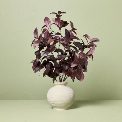 26" Black Plum Leaf Artificial Fall Arrangement - Hearth & Hand™ with Magnolia | Target