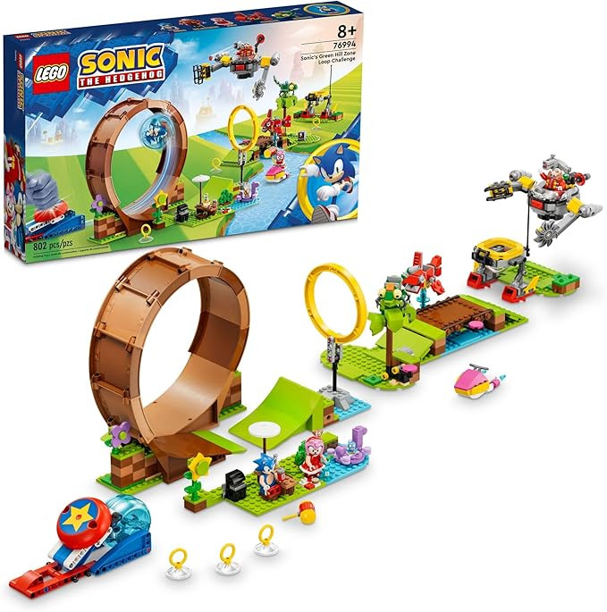 LEGO Sonic The Hedgehog Sonic’s Green Hill Zone Loop Challenge 76994 Building Toy Set, Sonic Ad... | Amazon (US)