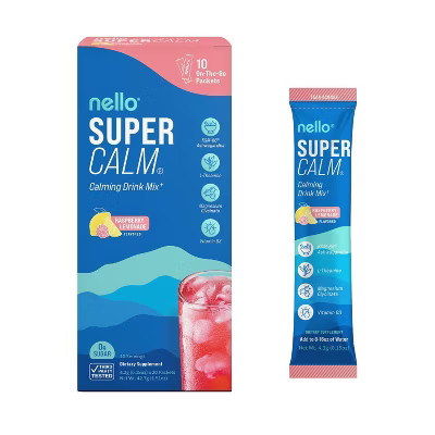 Nello Supercalm Calming Drink Mix Supplement Powder - Raspberry Lemonade - 10ct | Target