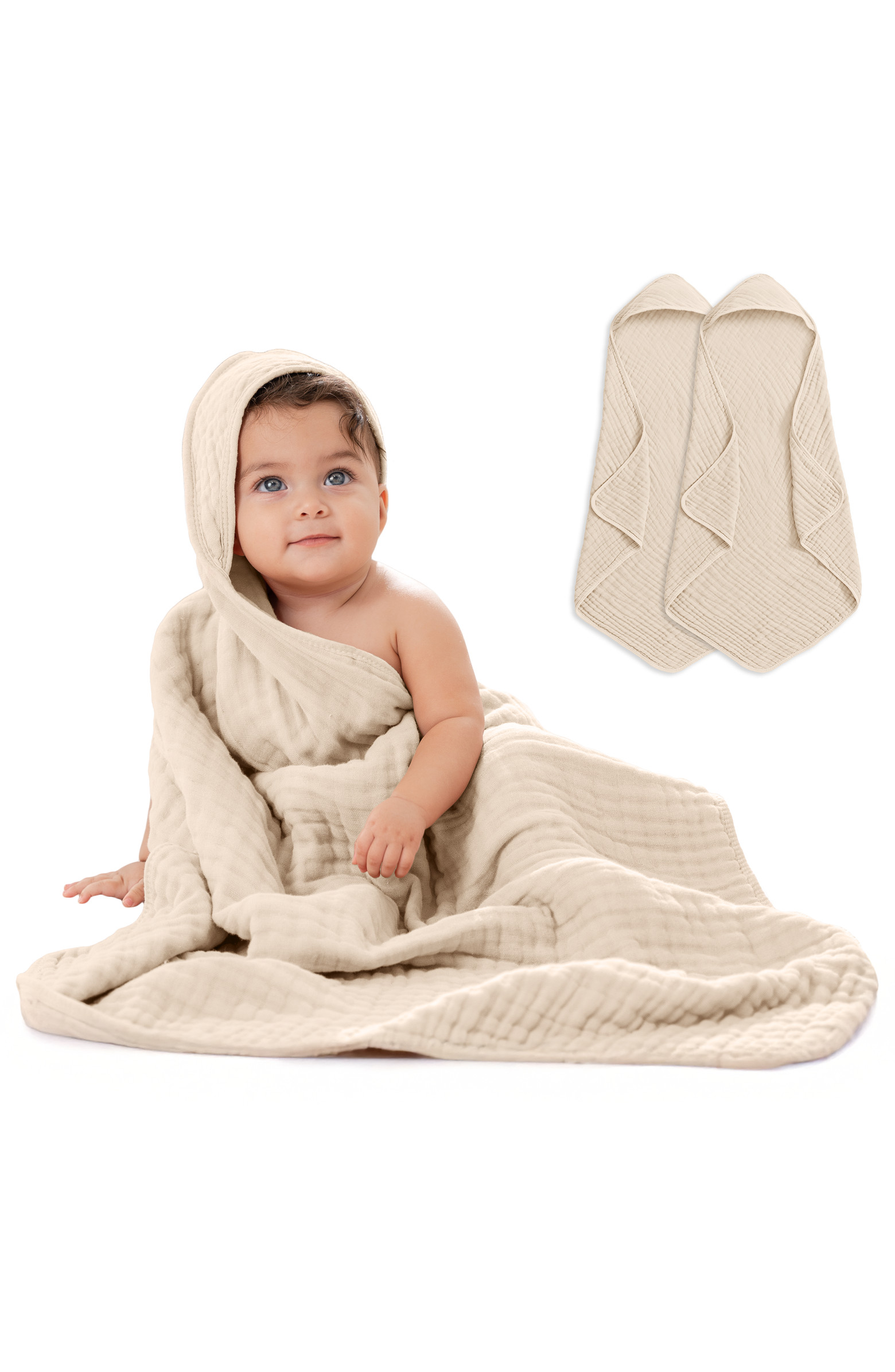 Baby Hooded 9 Layer Muslin Cotton Towel for Kids | Nordstrom
