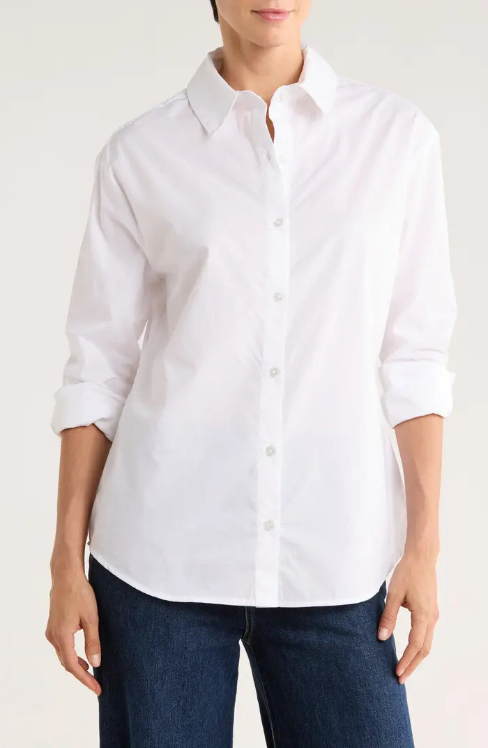 Solid Cotton Poplin Button-Up Shirt | Nordstrom Rack