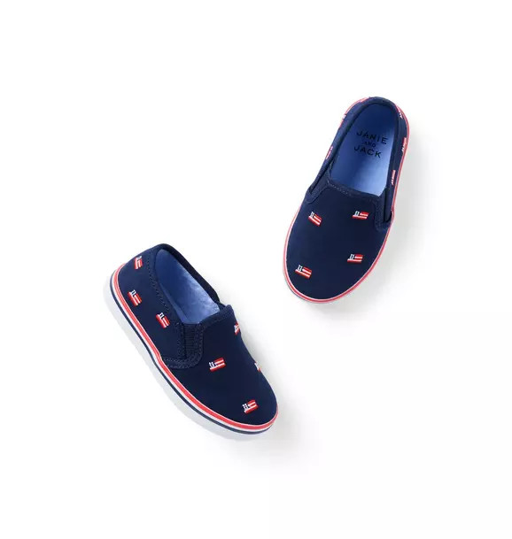 Embroidered Flag Slip-On Sneaker | Janie and Jack