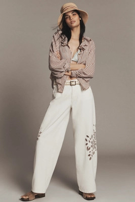 Pilcro Mid-Rise Relaxed Tapered Jeans | Anthropologie (US)