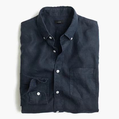 Slim Irish linen shirt in solid | J.Crew US