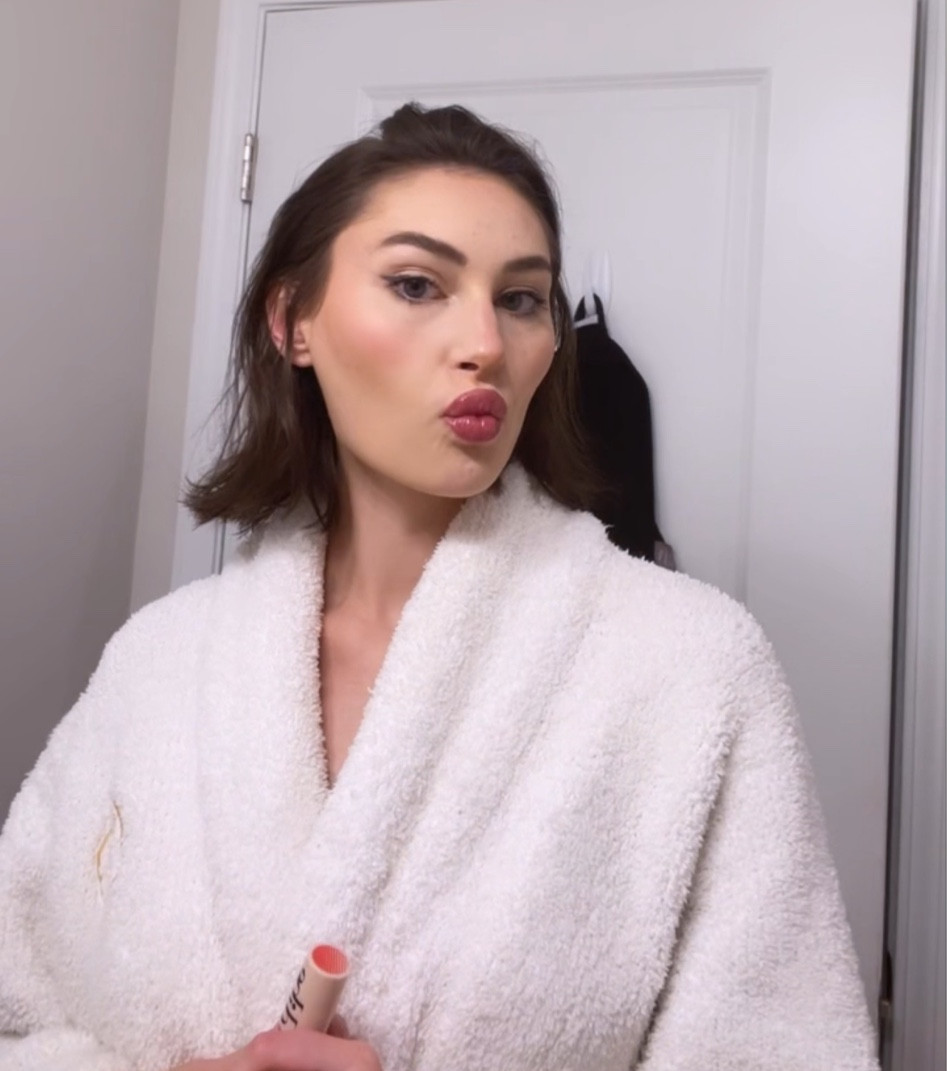 Using new Dibs Beauty blushes and lip gloss. Used the contour stick for contour! 