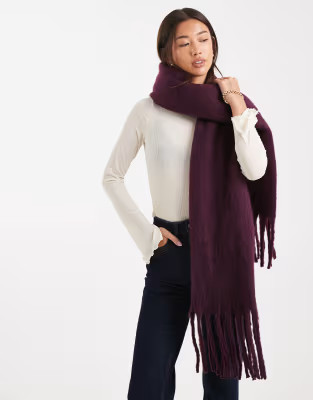 Glamorous blanket scarf in plum | ASOS (Global)