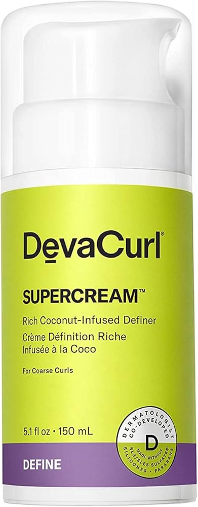 DevaCurl SuperCream Rich Coconut-Infused Definer | Hydra-Definition Blend | Multitasking Styler | Amazon (US)