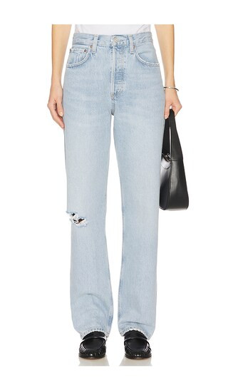 Kelly High Rise Straight Jeans in Segment | Revolve Clothing (Global)