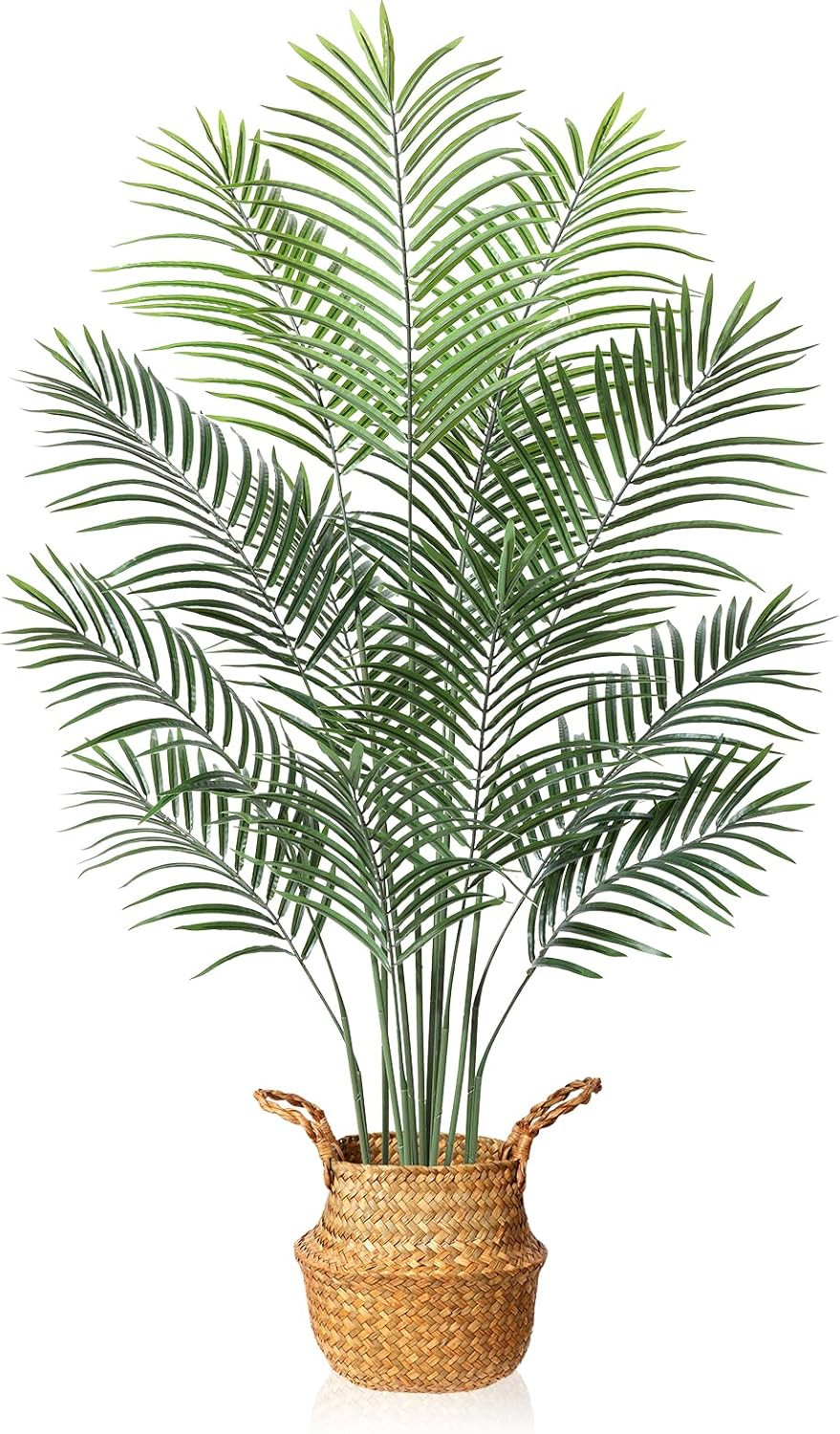 MOSADE Artificial Areca Palm Tree 5Feet Fake Tropical Palm Plant and Handmade Seagrass Basket, Pe... | Amazon (US)