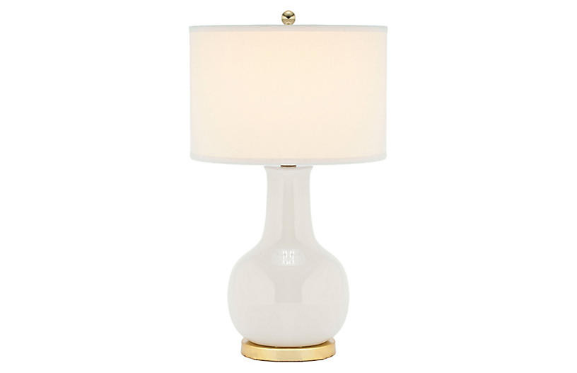 Evelyn Table Lamp, Talc | One Kings Lane