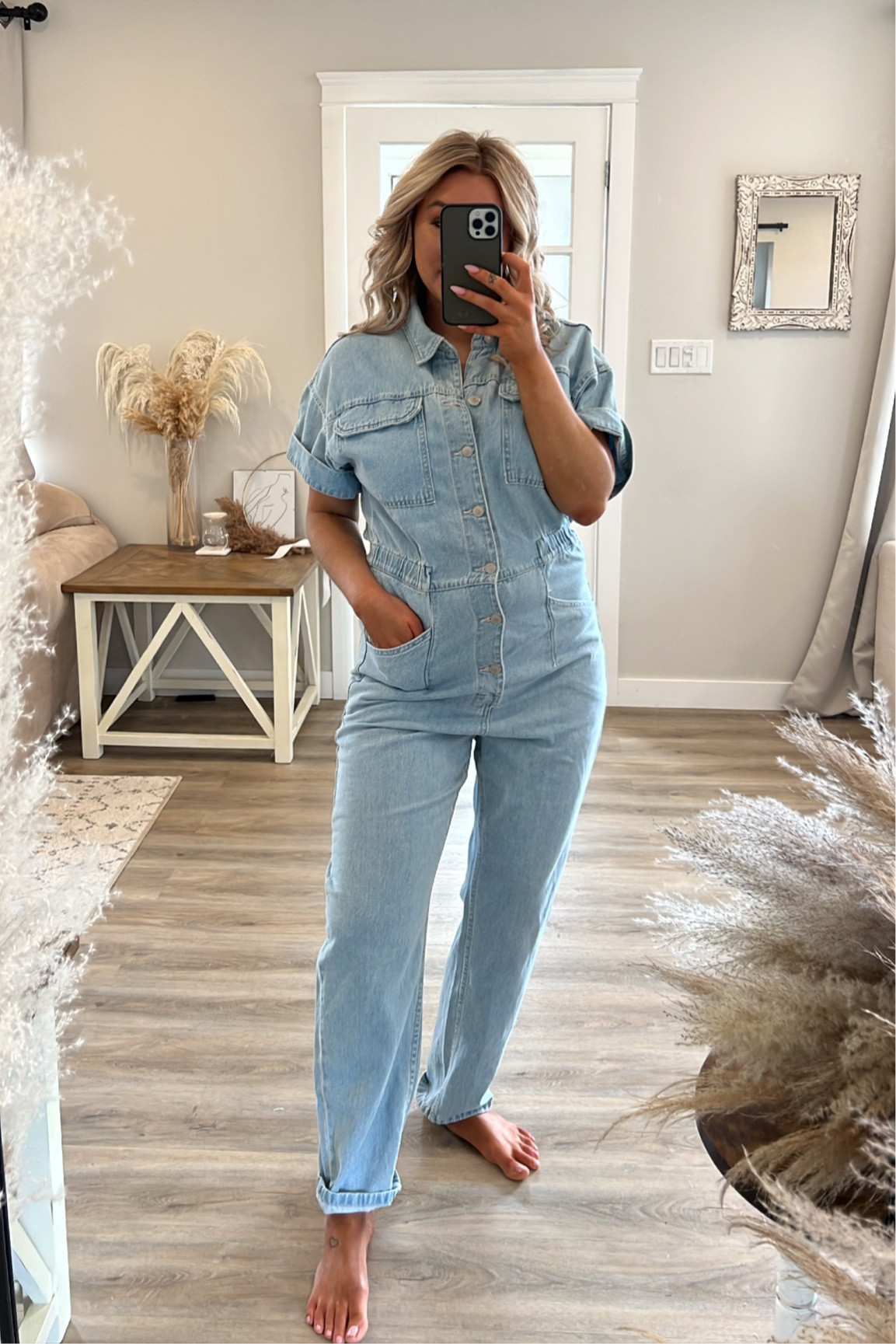 Free people denim jumpsuit 

#LTKstyletip #LTKsalealert #LTKcurves