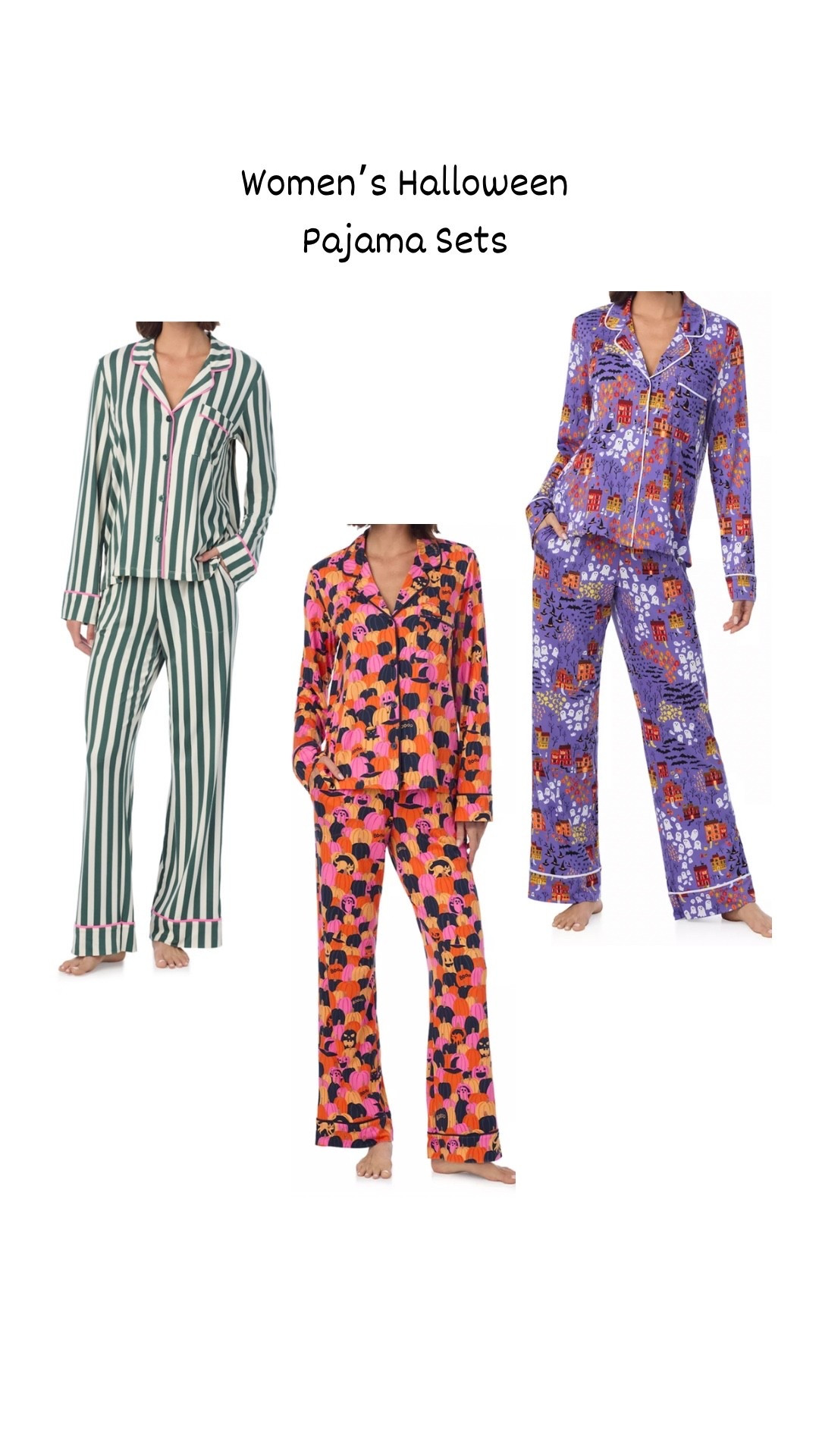 Women’s Halloween pajama long sleeve and pant sets! Use code MYFAMILY20 at checkout for an extra 20% off! 