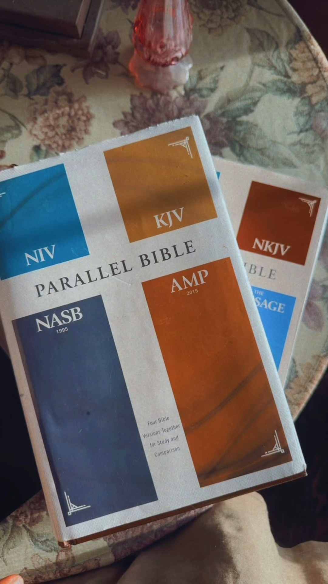 Studying the Bible helps me every day. I love that mine has four different translations side by side. When I need to understand certain words or parts, I can quickly switch over to another translation on the same page instead of looking it up in my phone. Definitely a great resource with which to study and understand the Word! There’s nothing like having a physical Bible, and this one is under 50 dollars!

#LTKOver40 #LTKFamily #LTKFindsUnder100