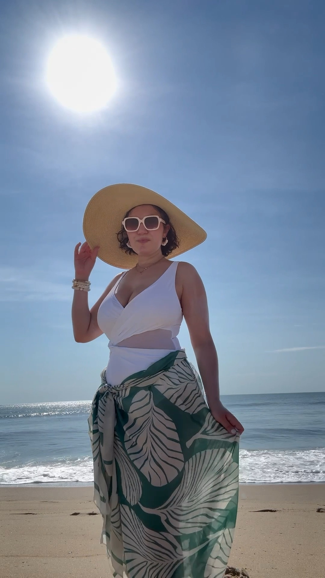 Beachwear, beach outfit, swimsuit, vacation outfit, resortwear, sarong, coverup

#LTKOver40 #LTKSwim #LTKTravel