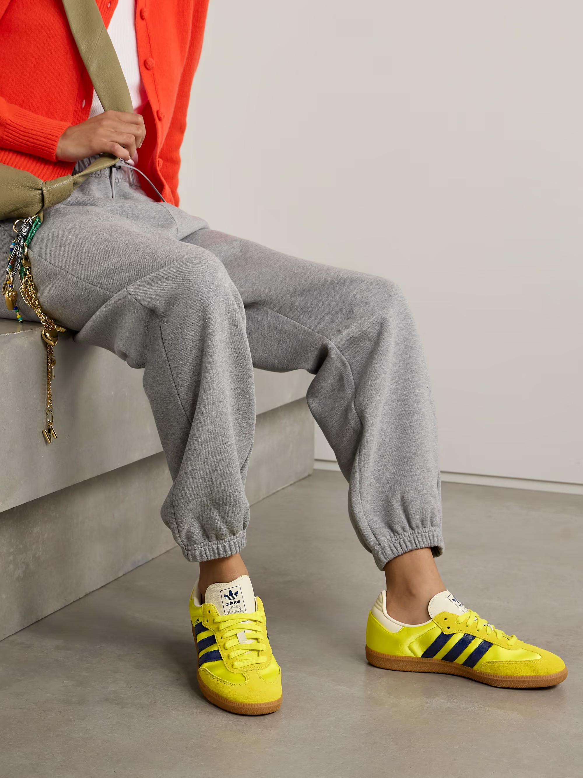 Samba OG suede and leather-trimmed satin sneakers | NET-A-PORTER (UK & EU)